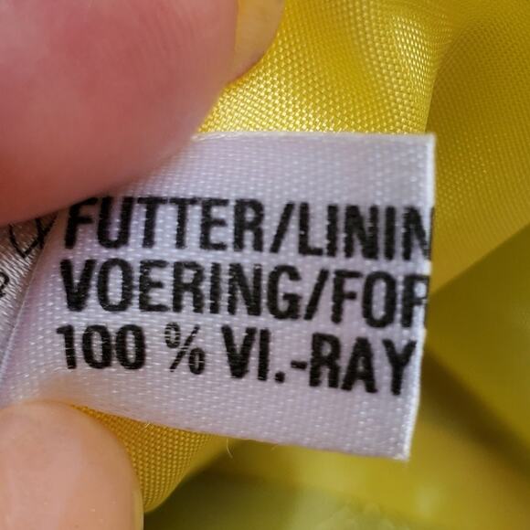 Vtg Escada Yellow Lamb Leather Jacket Women S M 36 Quiet Luxury Modern Sleek - Picture 16 of 16